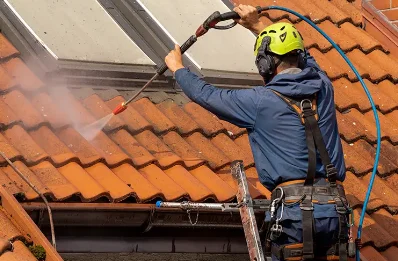 Démoussage et hydrofuge de toiture à Romain